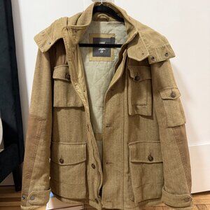 Men's H&M Vintage-Style Herringbone Field Jacket Size Medium